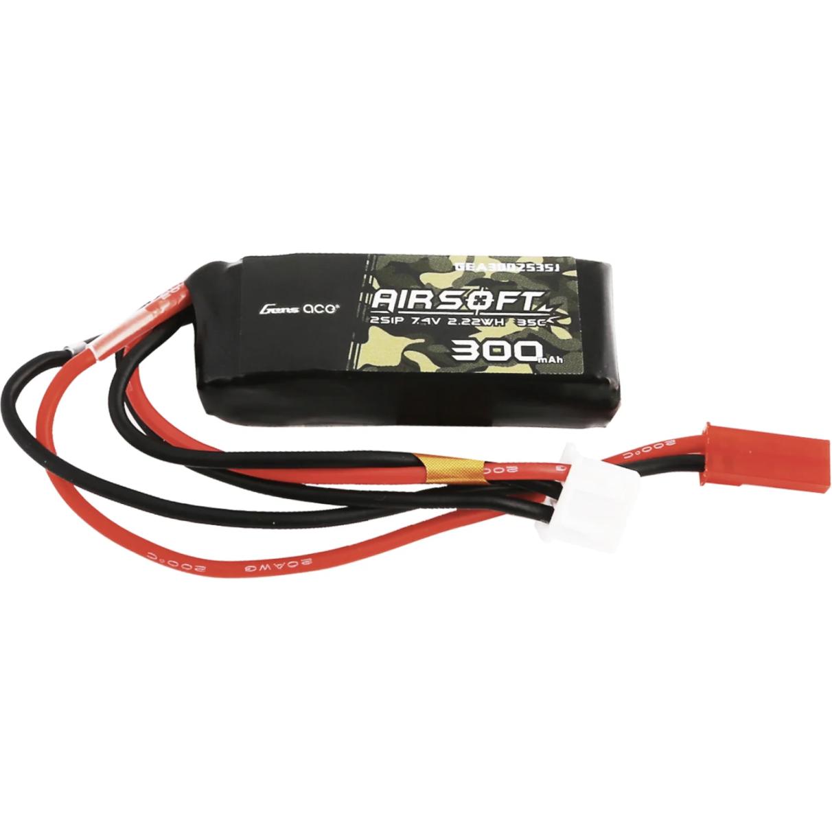 Gens Ace 25C 1000mAh 2S1P 7.4V Airsoft Gun Lipo Battery with mini Tamiya Plug (7.40 V, 1000 mAh)