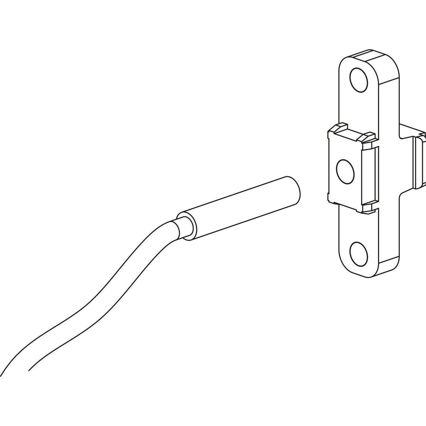 GU, Türbeschlag + Scharnier, HS Verschlussüberwachung Schema A mit Kabel 4 m braun