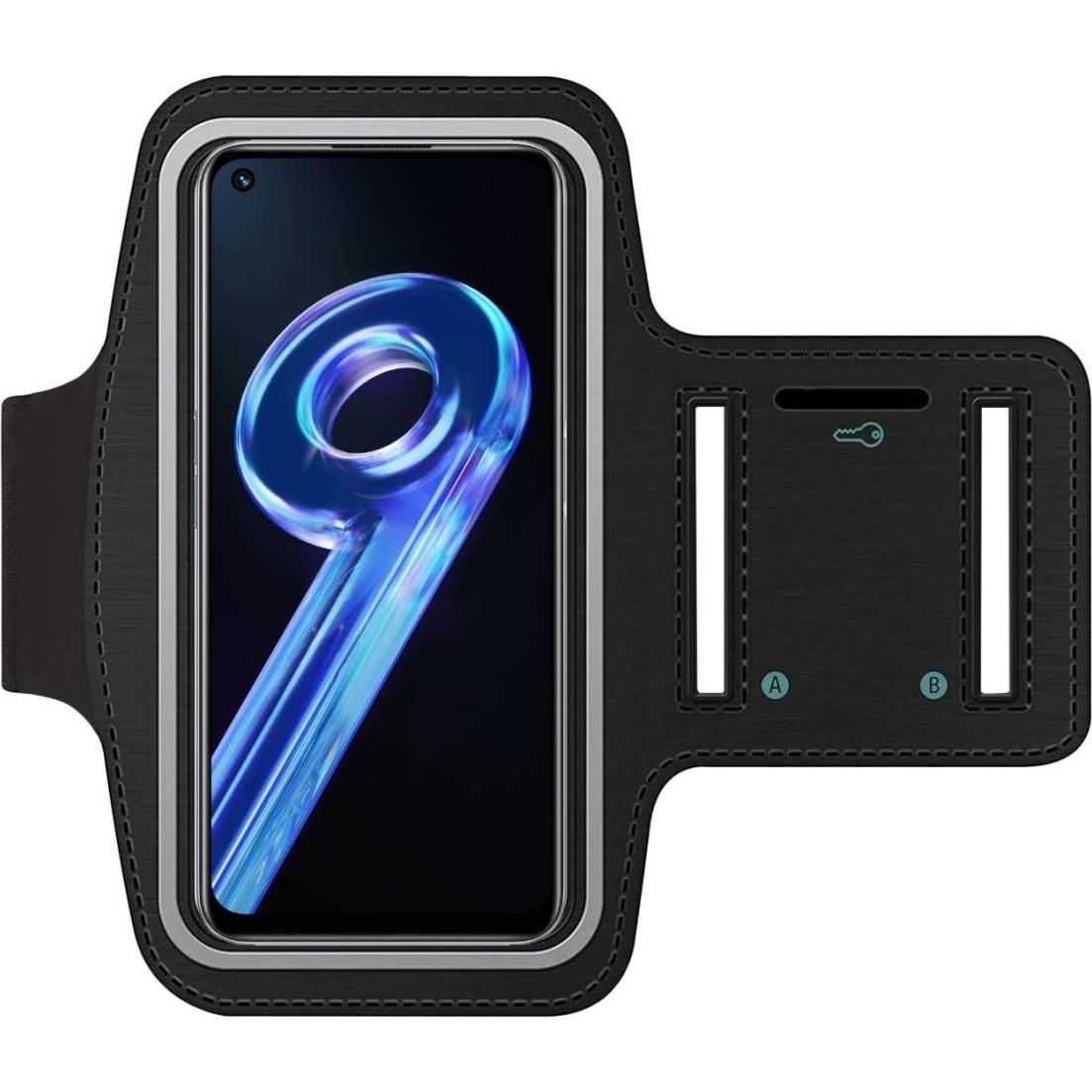 SmartFitness Realme 9 5G Handy Sport Armband, Smartphone Sportarmband, Schwarz