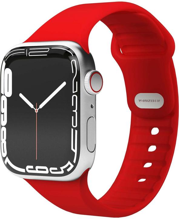Actual product image Vonmählen Classic 2 silicone wristband for Apple Watch 42 44 45 49 mm red (49 mm, 100% silicone)