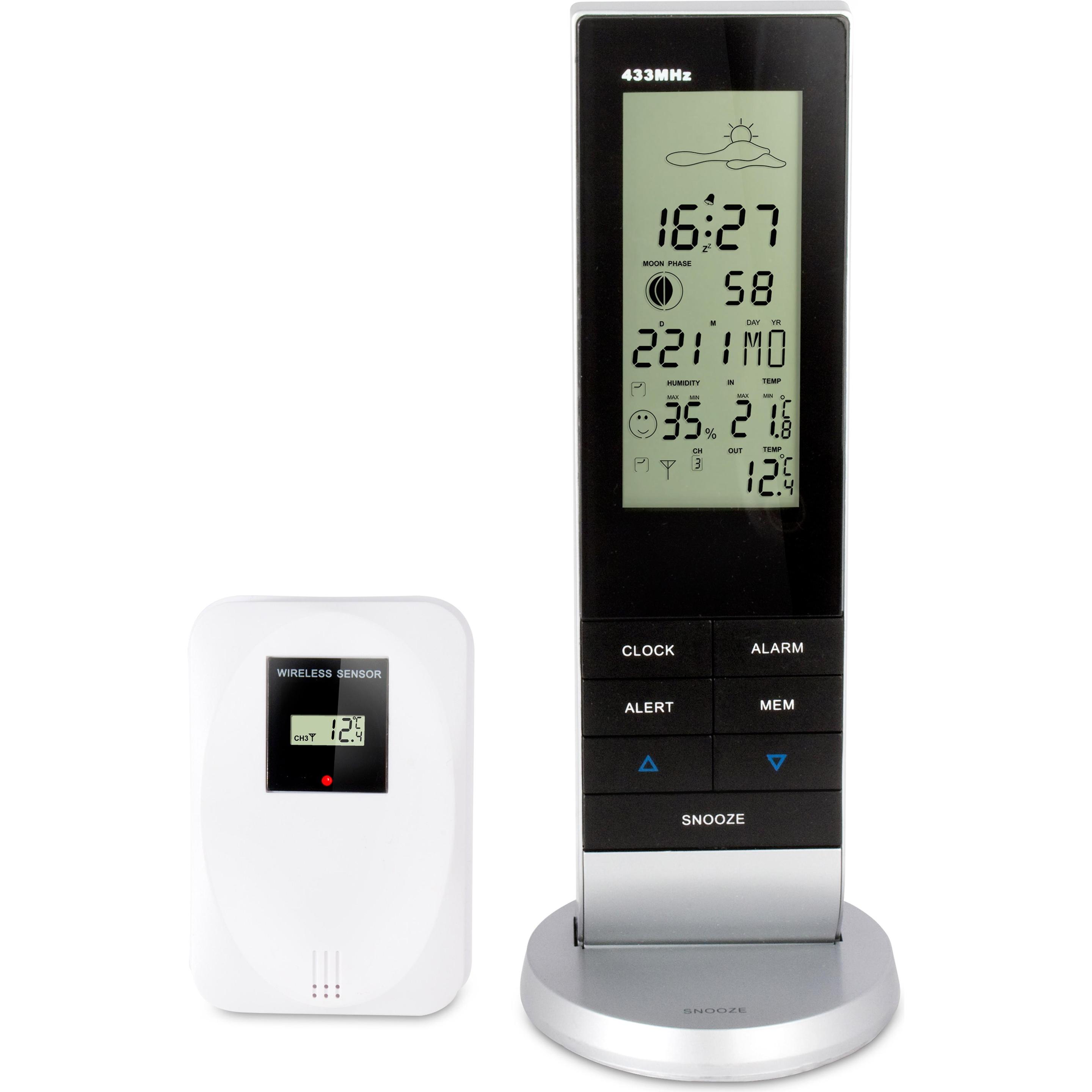 Alecto Ws-1150, Wetterstation, Silber, Schwarz