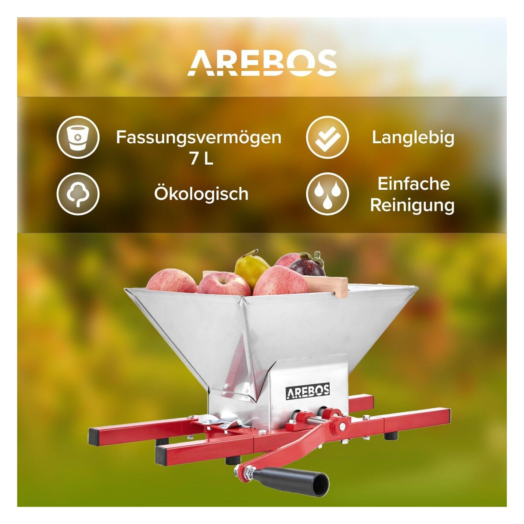 Arebos Presse-fruits 18L | Presse-fruits Manuel I Presse Fruits Pression M%c3%a9tallique L%c3%a9gumes