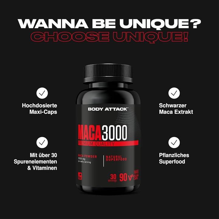 Immagine prodotto Body Attack Maca 3000 (90 Caps)