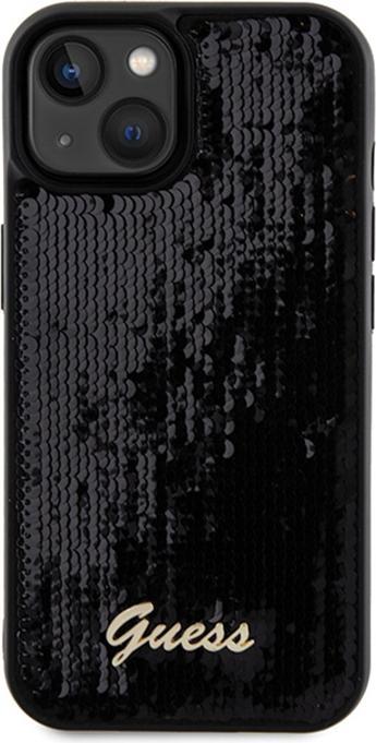 Actual product image Guess GUHCP14SPSFDGSK iPhone 14 / 15 / 13 6.1" czarny/black hardcase Sequin Script Metal (Apple iPhone 14)