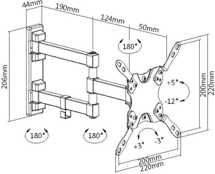 Produktbild myWall HF 11-2 L TV-Wandhalterung 58,4 cm (23" 106,7 cm (42" N (Decke, 42", 20 kg)