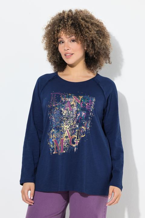 Produktbild Ulla Popken Shirt, Motivdruck, A-Linie, Rundhals, Langarm (58)