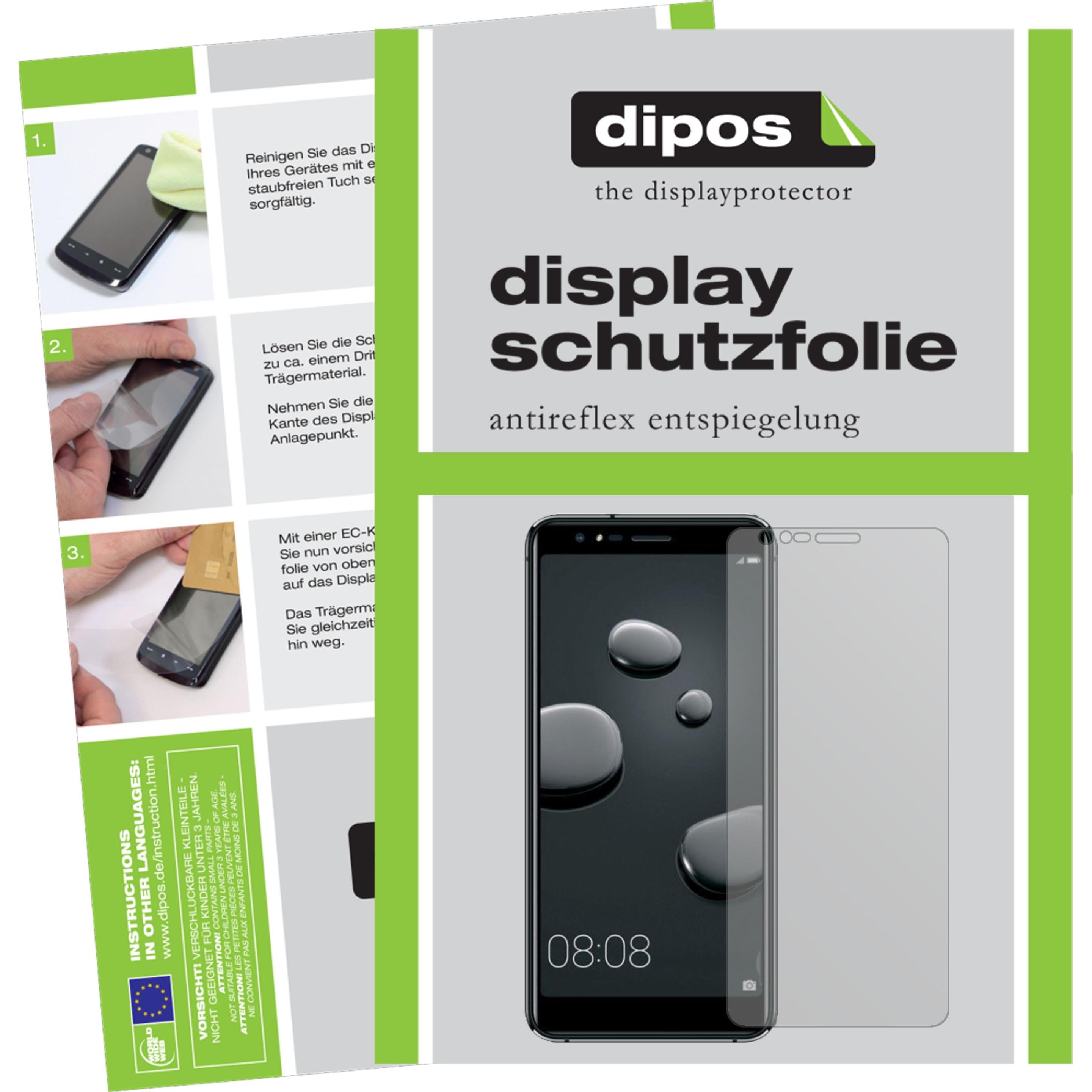 Dipos Displayschutzfolie Antireflex (1 Stück, Huawei P10), Smartphone Schutzfolie, Transparent
