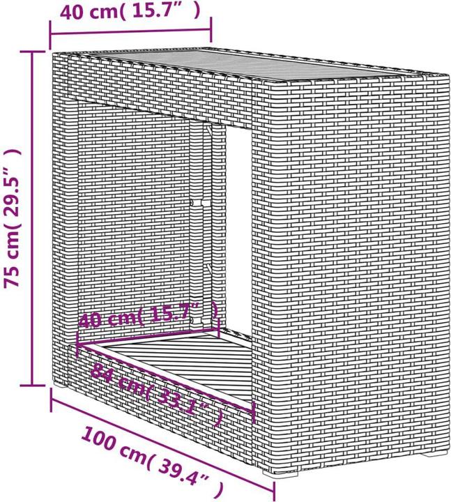 Image du produit vidaXL Table d'appoint de jardin