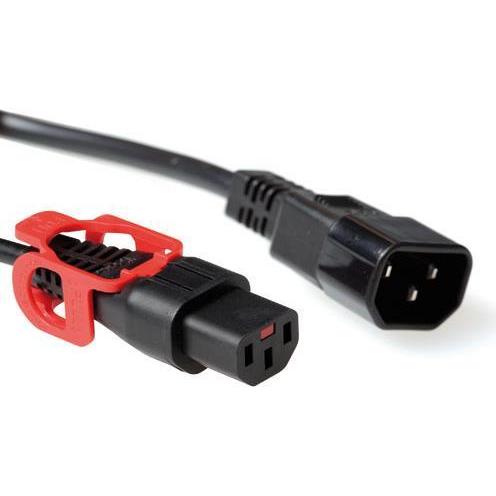 Thumbnail - Iec Lock 230V connection cable C13 + - C14 black 2.00 m (2 m), Stromkabel