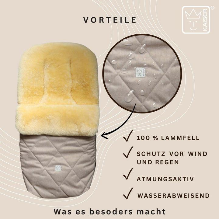 Actual product image Kaiser Baby Kaiser Lammfell Fusssack Coosy, ginger