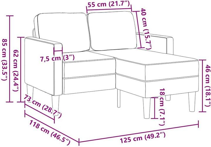 Produktbild vidaXL 2-Sitzer-Sofa (2-Sitzer)
