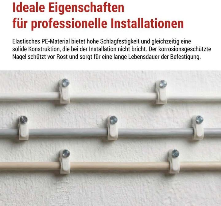 Produktbild Emos Kabelschelle 6 mm, weiss, 50 Stk