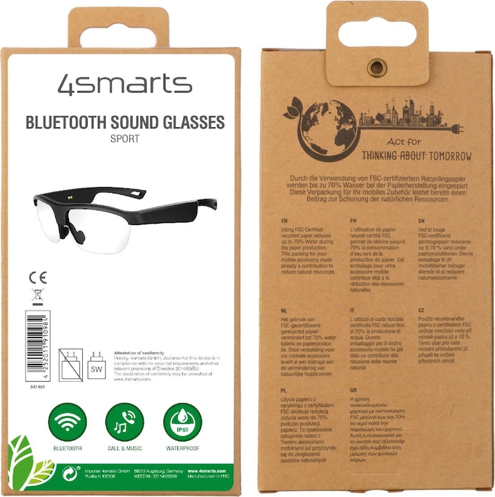 Actual product image 4smarts Bluetooth SoundGlasses Sport (Wireless)