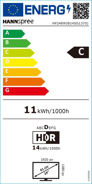 Energie-Label Hannspree HP248WJB (1920 x 1080 Pixel, 23.80")