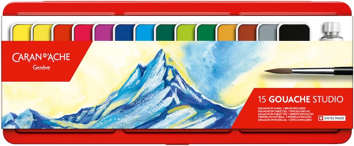 Produktbild Caran d'Ache Gouache Studio Tabletten Metallschachtel (Mehrfarbig)