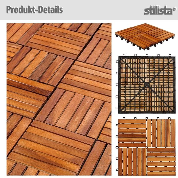 Produktbild Stilista Holzfliesen (55 x, 30 x 30 cm)