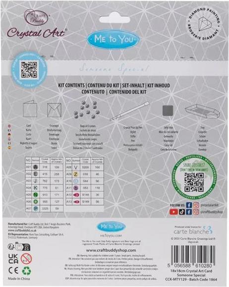 Image du produit Craft Buddy Crystal Art Card Kit Someone Special 18 x 18 cm