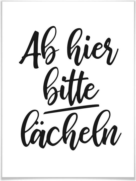 Actual product image Trenddeko Smile from here please (60 x 80 cm)