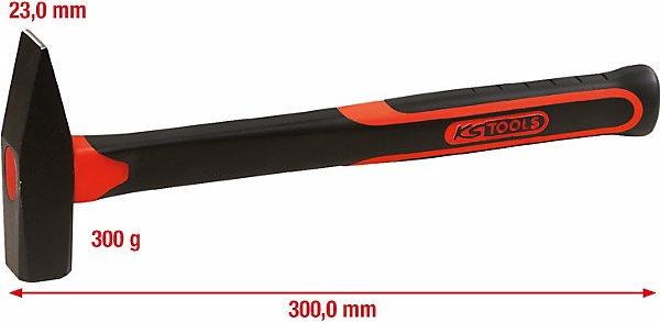 Actual product image KS Tools GmbH Locksmith hammer with fiberglass handle, 300g (500 g)