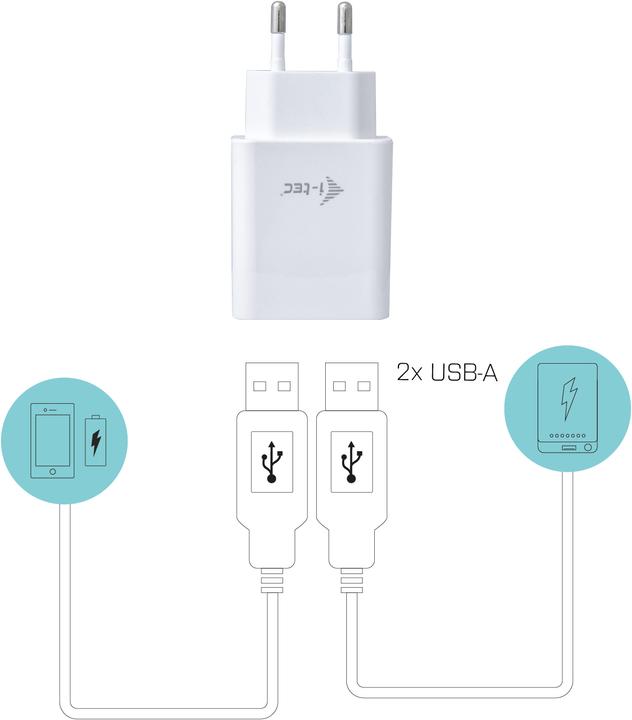 Image du produit i-tec Double chargeur USB (12 W)