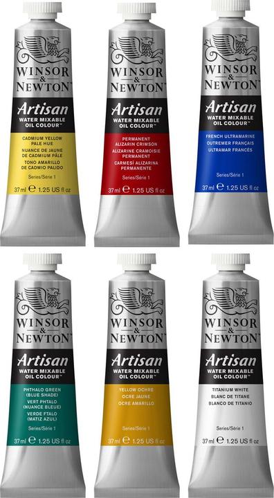 Actual product image Winsor & Newton Artisan Water colour - Beginner Set (6x37ml) (830420) (37 ml)