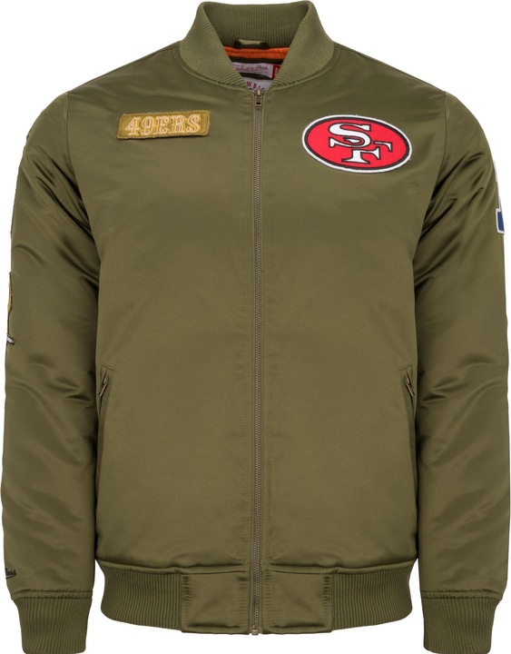Produktbild Mitchell & Ness M&N Satin Bomber Jacke - PATCHES San Francisco 49ers - XXL (XXL)
