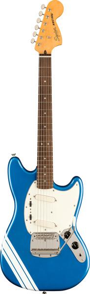 Squier Classic Vibe 60s Competition Mustang Lake Placid Blue Olympic White Stripes FSR electric guitar (Electric guitar, Poplar)