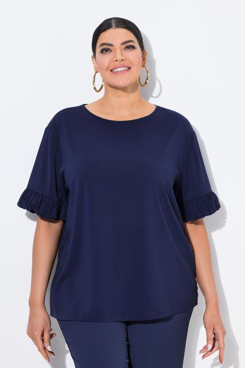 Produktbild Ulla Popken T-Shirt, Materialmix, Oversized, Rundhals, Halbarm (46, 48)