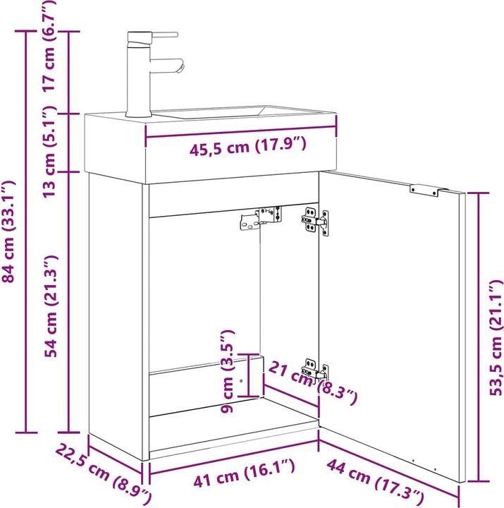 Produktbild vidaXL Badezimmerschrank