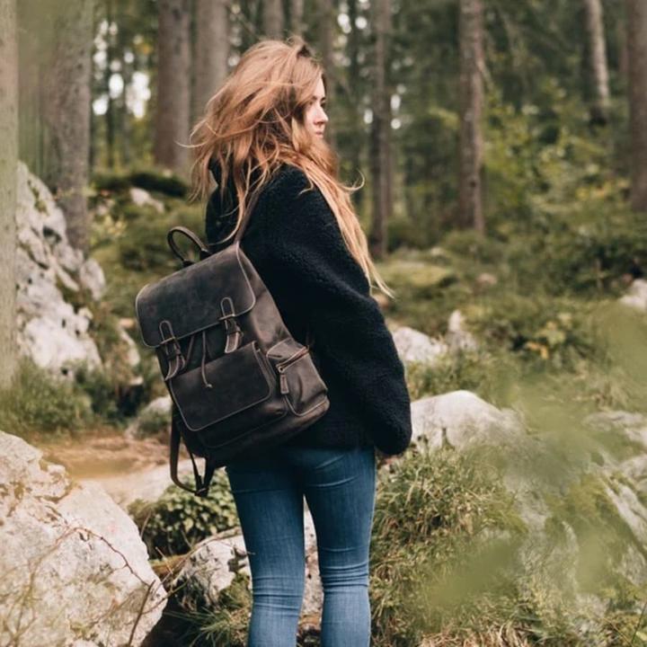 Actual product image Only-Bags.Store Handmade backpack in grained leather