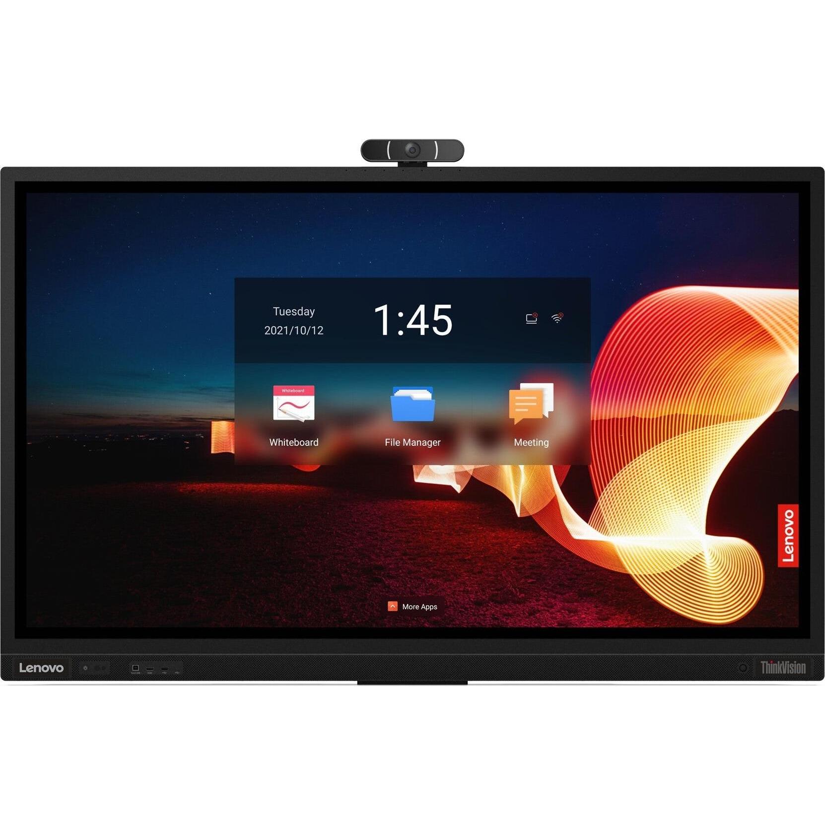 Lenovo ThinkVision T65 (3840 x 2160 Pixel, 65"), Monitor, Schwarz