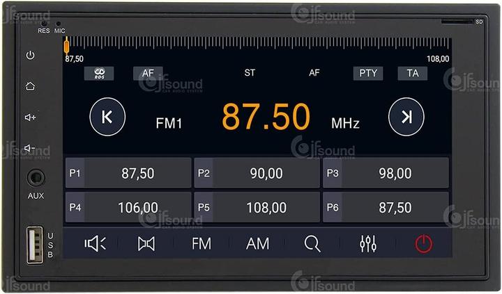 Actual product image JFSound Universal Android Car Radio with GPS, Bluetooth, WiFi, DAB+, Touchscreen, CarPlay, Android Auto