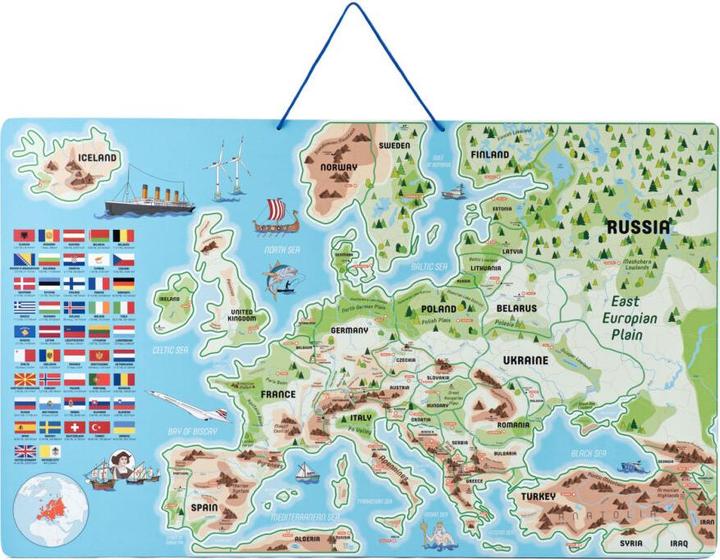 Produktbild Woody Magnetische Europakarte, Brettspiel 3in1, EN (Englisch)