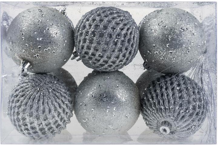 Produktbild Cocon Weihnachtskugel 12 Stück, Silber (12x)