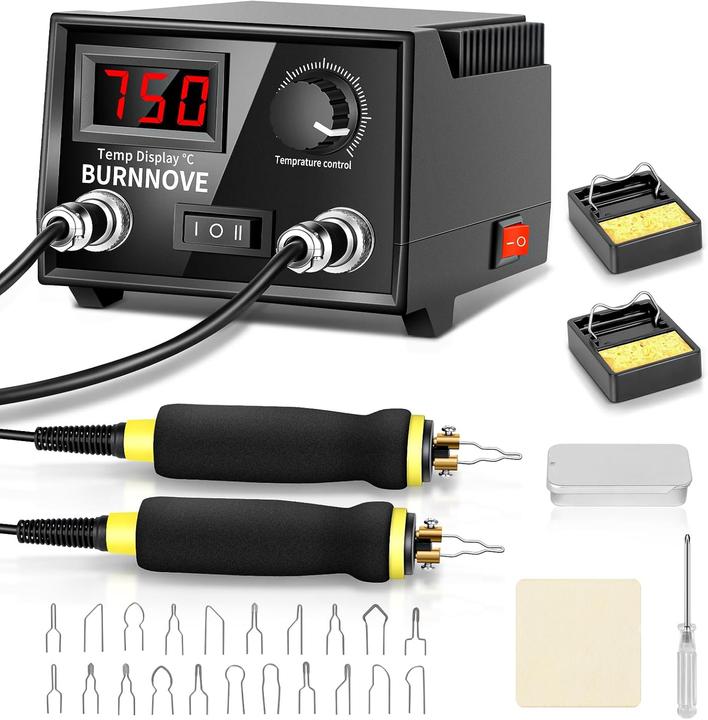 Burnnove Pyrographie-Set mit LCD-Display und 21 Spitzen