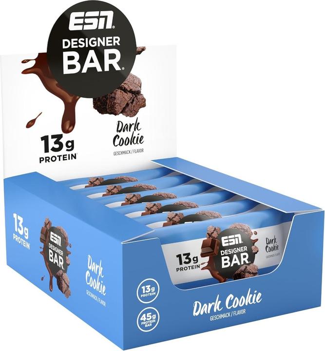 Actual product image ESN Designer Protein Bar (Dark Cookie, 12 pcs., 45 g)