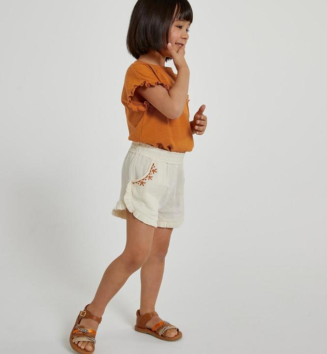 Produktbild La Redoute Collections Bestickte Volant-Shorts mit Musselinfutter (86)