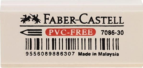 Faber-Castell Radiergummi Vinyl Radiergummi 7086-30 Produktverwendung: Bleistifte, Buntstifte Abmessungen: 1,8 x 1