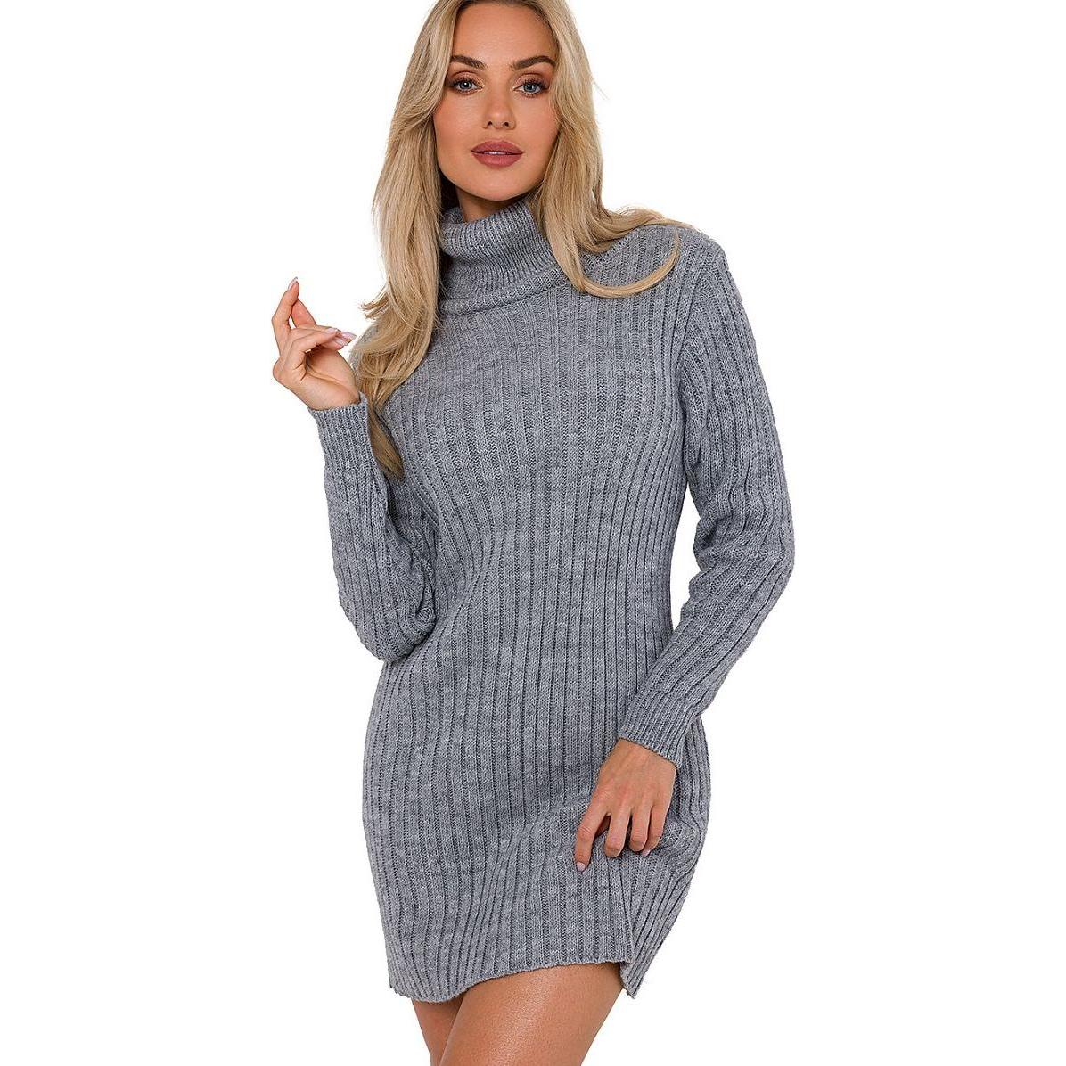 Made of Emotion, Damen, Kleider, Alltagskleid Moe, Grau, (L, XL)