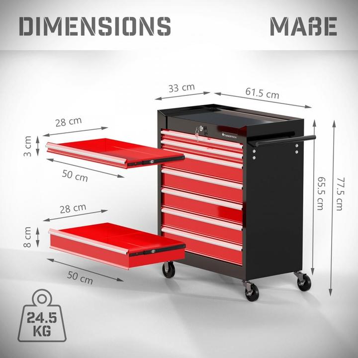 Produktbild Timbertech Werkstattwagen mit 7 Schubladen (7 x)