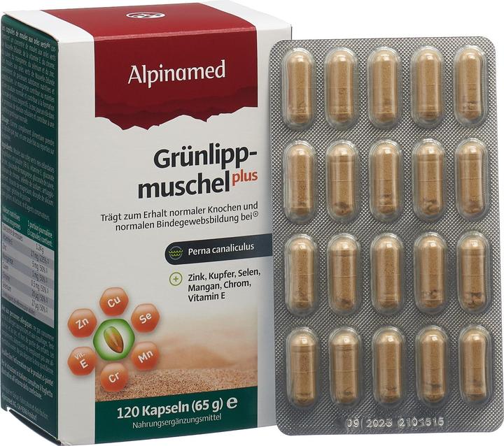 Actual product image Alpinamed Green-lipped mussel (120 Piece, Capsules, 100 g)