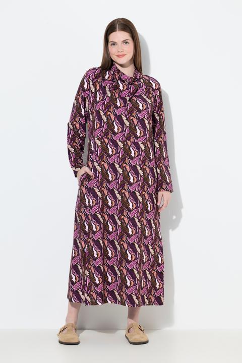 Produktbild Ulla Popken Sweatkleid, Wasserfall-Ausschnitt, Langarm (50, 52)