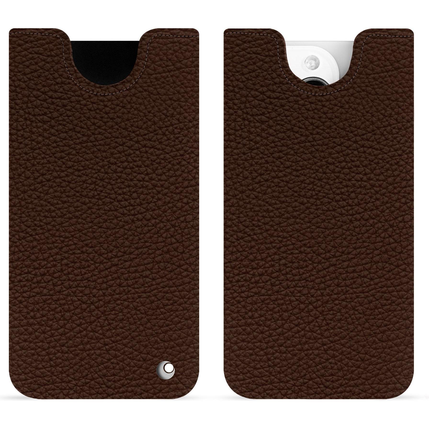 Noreve Lederschutzhülle (Apple iPhone 15 Pro), Smartphone Hülle, Braun