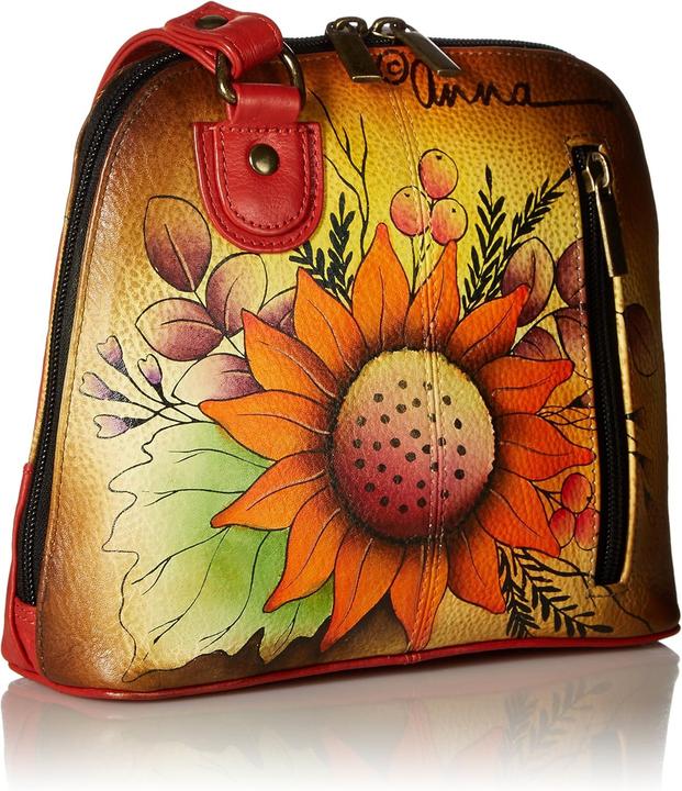Actual product image Anuschka Anna Hand Painted Leather Multi Compartment Organizer