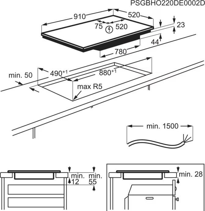 Actual product image AEG IKE95753FB 600 Series Cooktop