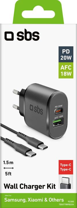 Image du produit SBS PD-Reiselader inkl. USB C-Kabel (18 W)