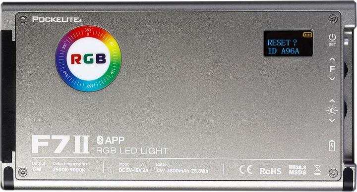 Actual product image Falcon Eyes RGB LED lamp PockeLite F7 II