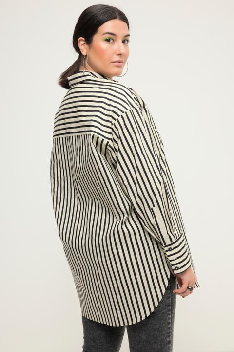 Actual product image Studio Untold Striped Button-Down Blouse (50, 52)