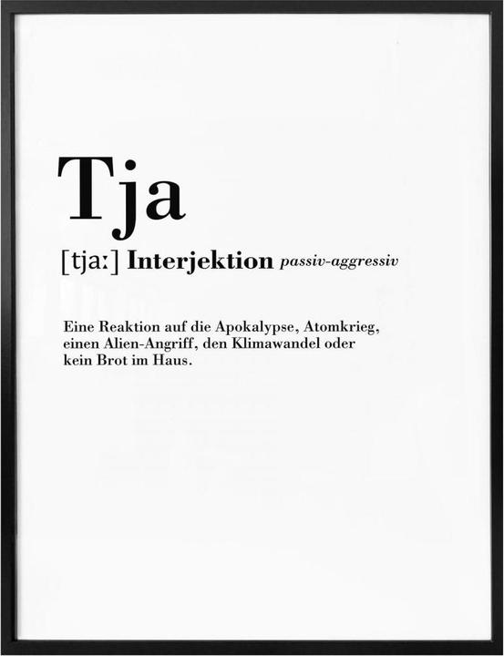 Produktbild Trenddeko Grammatik Tja (80 x 100 cm)