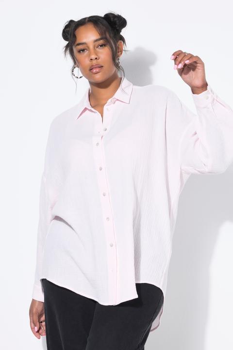Immagine prodotto Studio Untold Blusa di mussola dal taglio oversize con collo da camicia e maniche lunghe (58)
